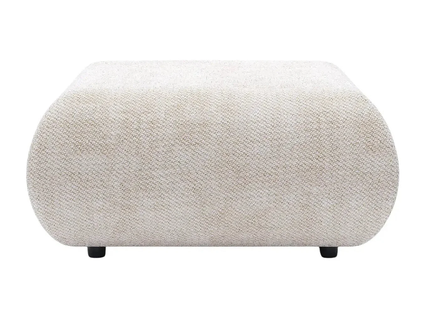LEVI - Pouf en tissu lisse Beige 88x88x41