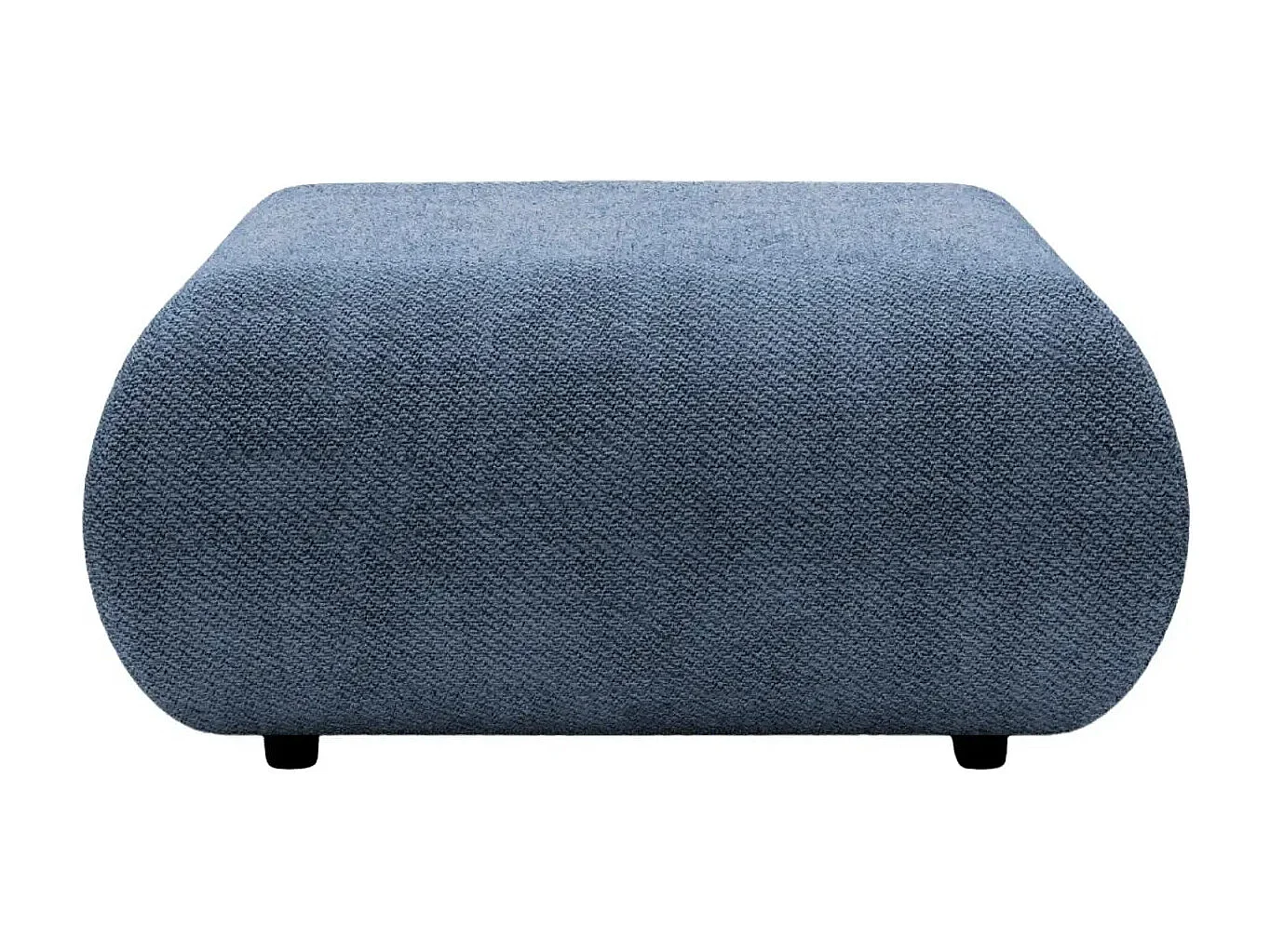 LEVI - Pouf en tissu lisse Bleu 88x88x41