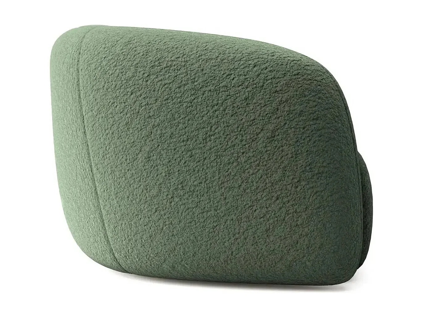 BAHIA - Fauteuil tissu bouclette - Vert