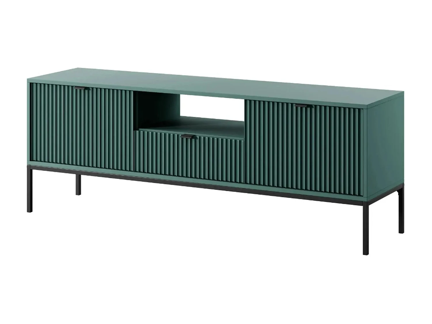 CHARLES - Meuble TV 2 portes 150cm - Vert