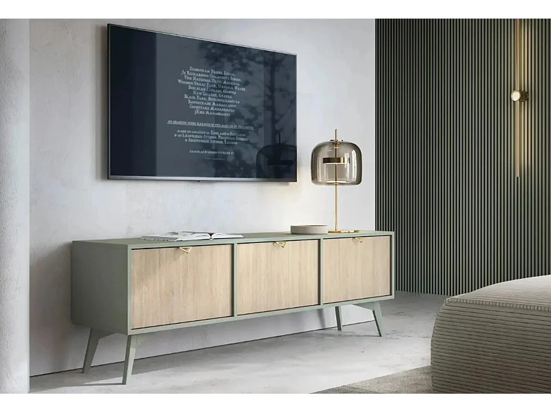 FANNIE - Meuble TV 3 portes - Vert