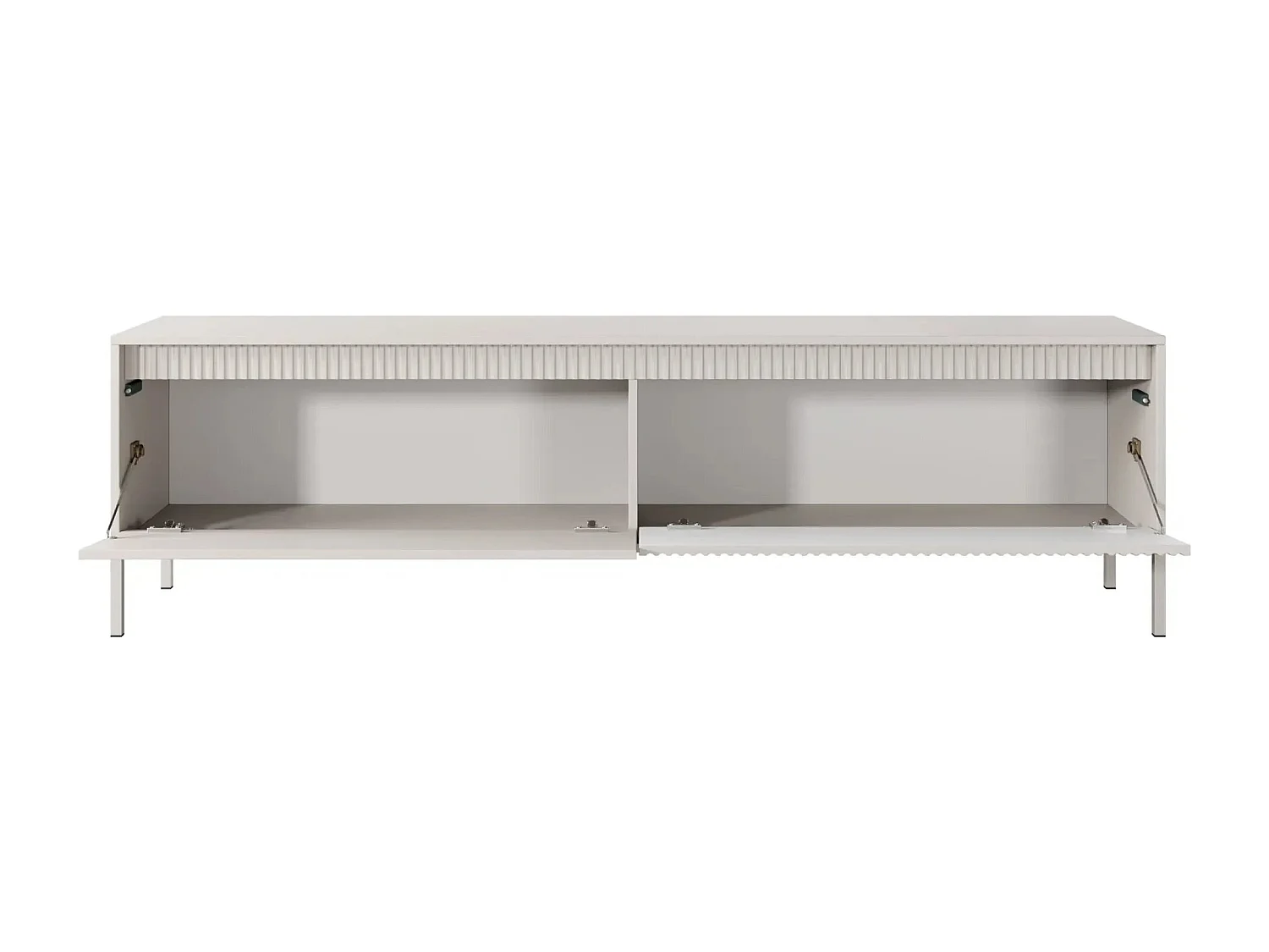 ALINA - Meuble TV 187cm pieds en métal - Beige