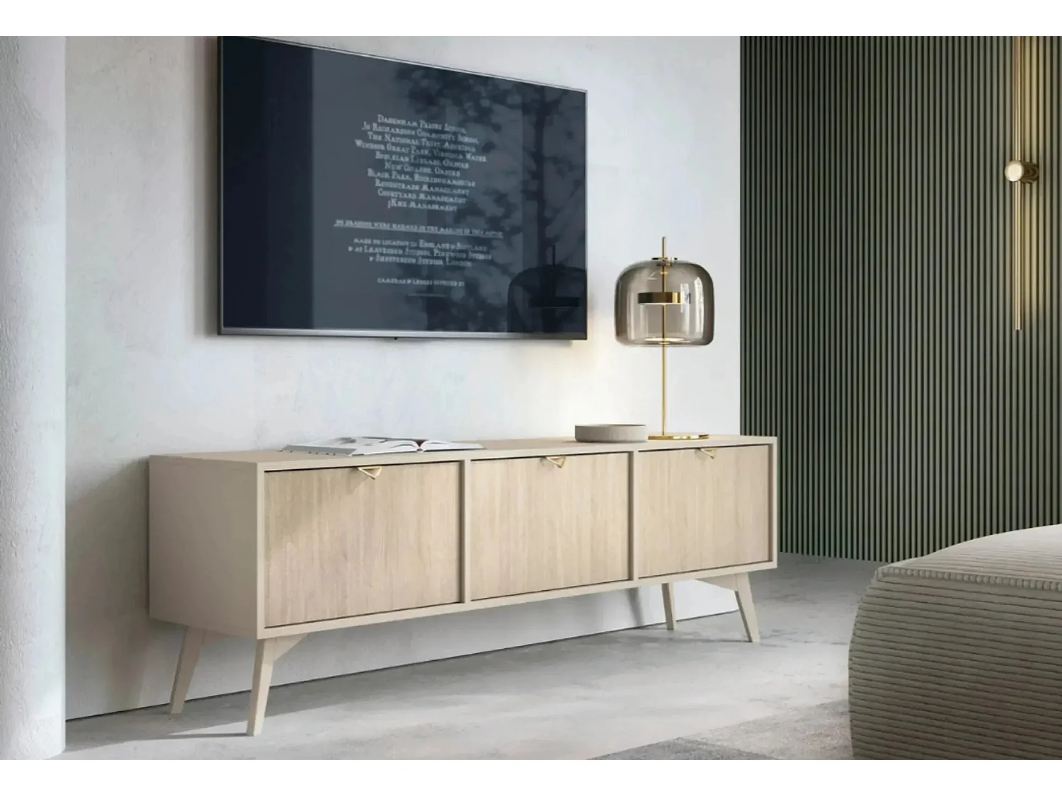 FANNIE - Meuble TV 3 portes - Beige