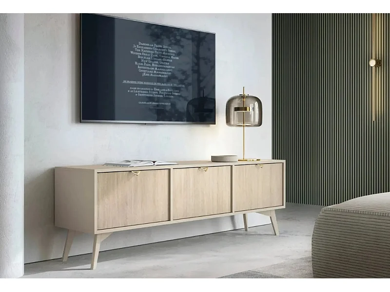 FANNIE - Meuble TV 3 portes - Beige