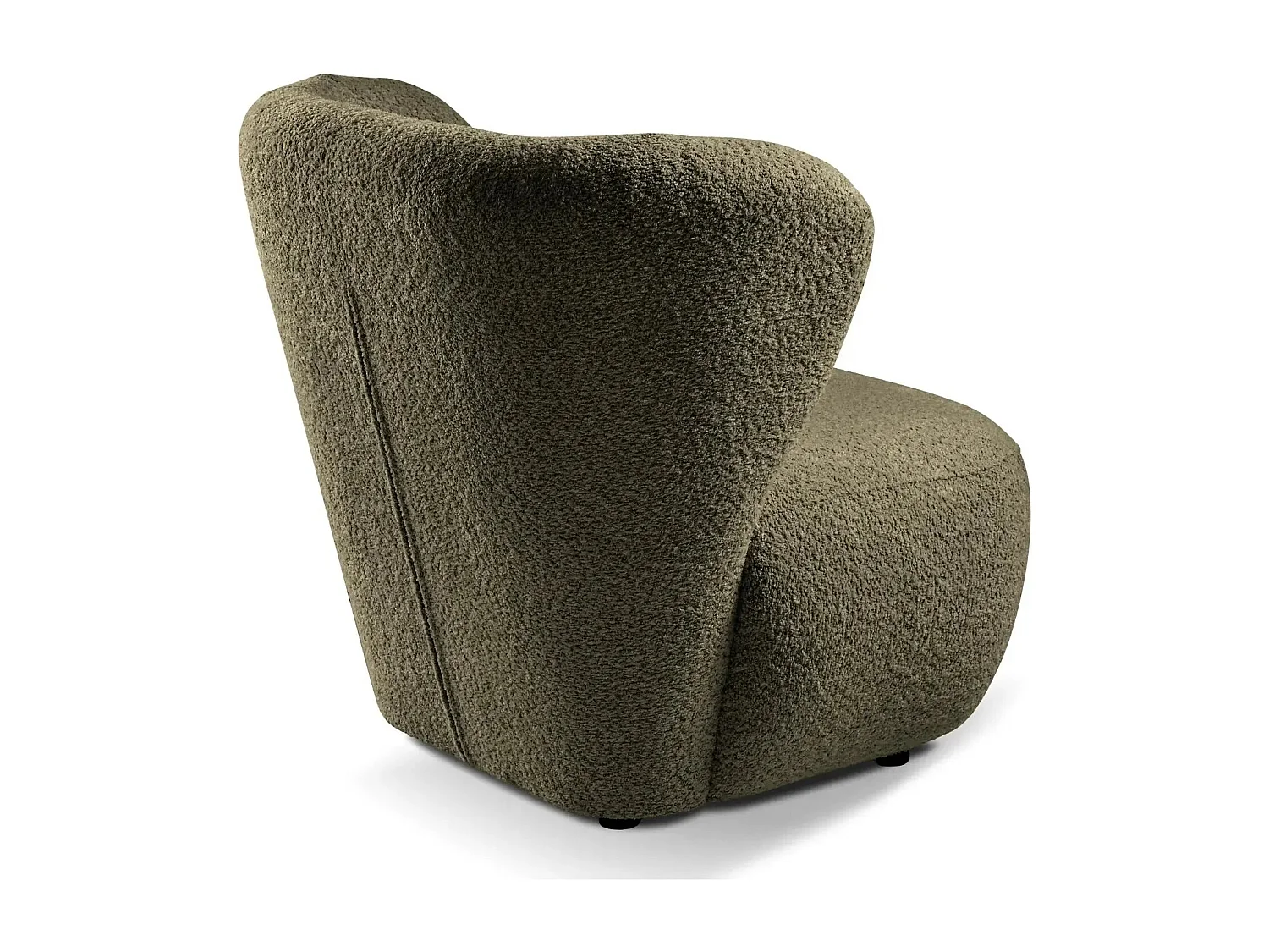 CAPRI - Fauteuil tissu bouclette - Vert