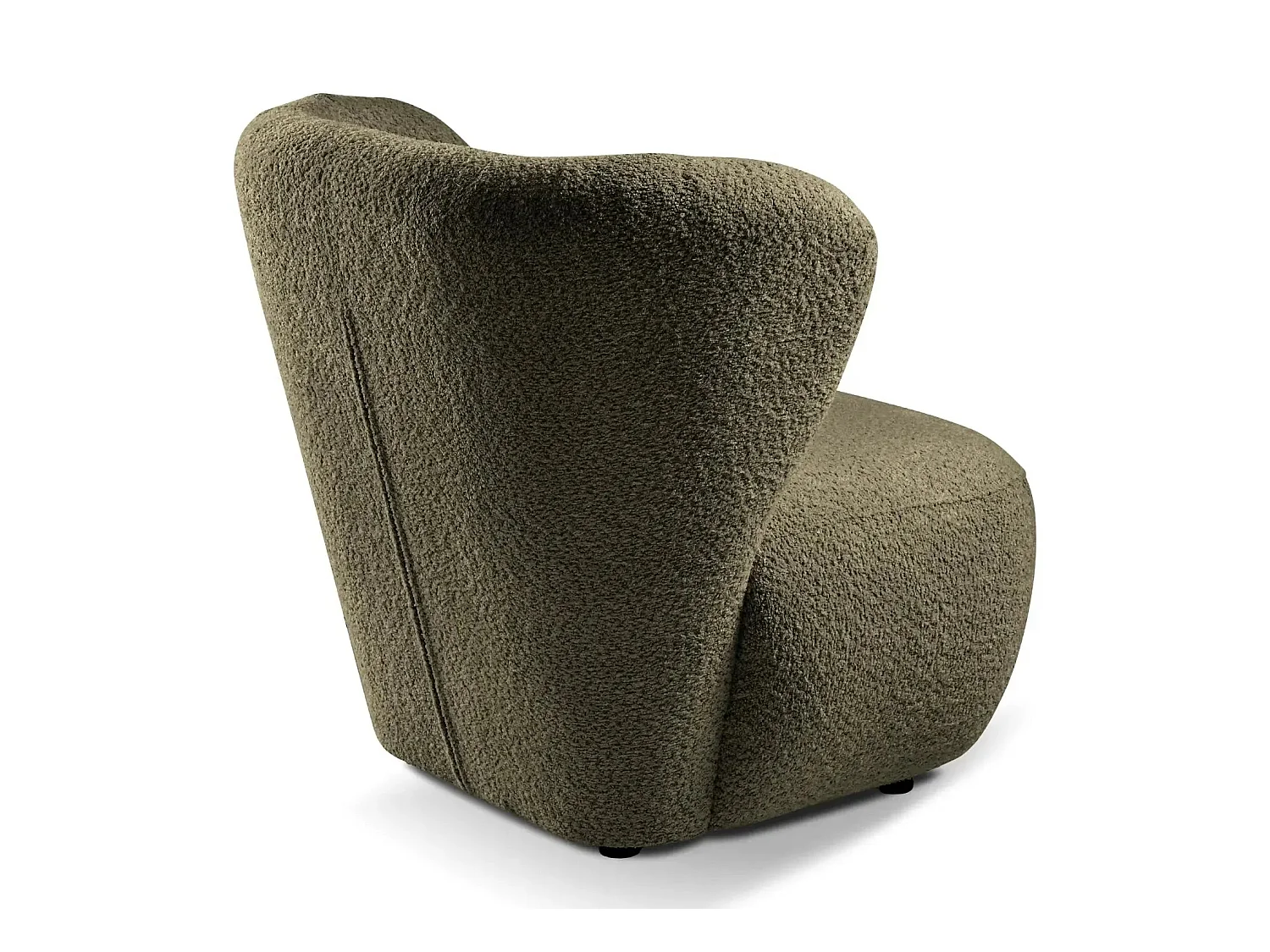 CAPRI - Fauteuil tissu bouclette - Vert