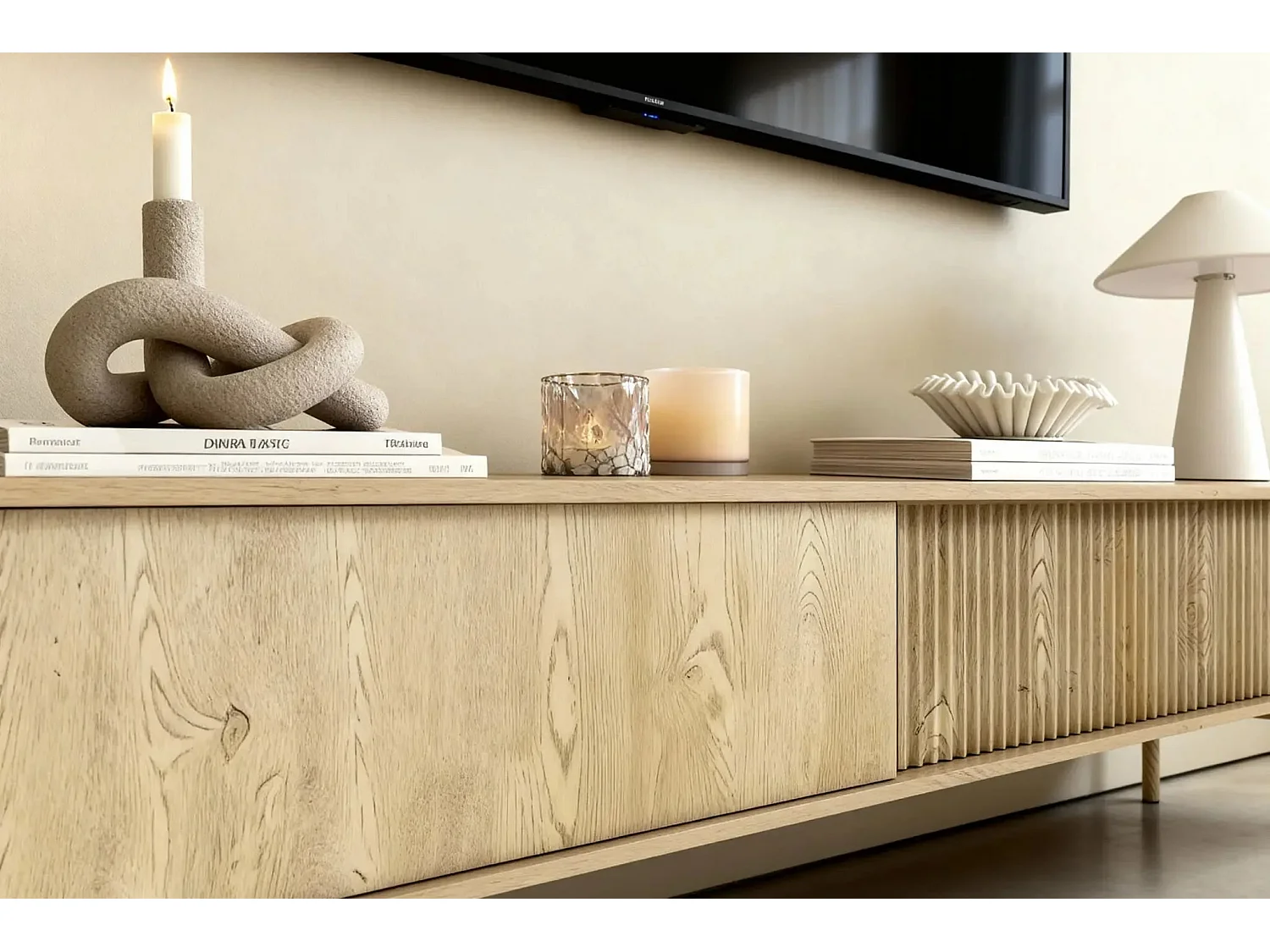 LORELLA - Meuble TV en chêne cremona 187cm