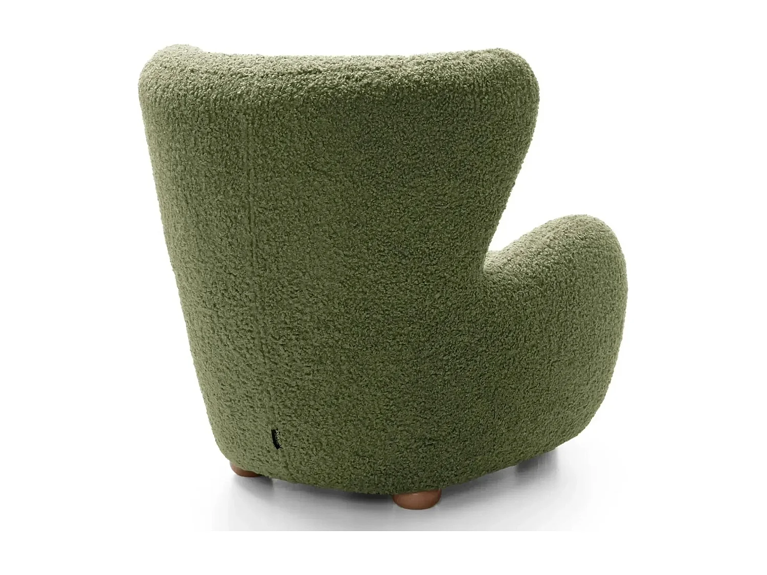 LILI - Fauteuil tissu bouclette - Vert