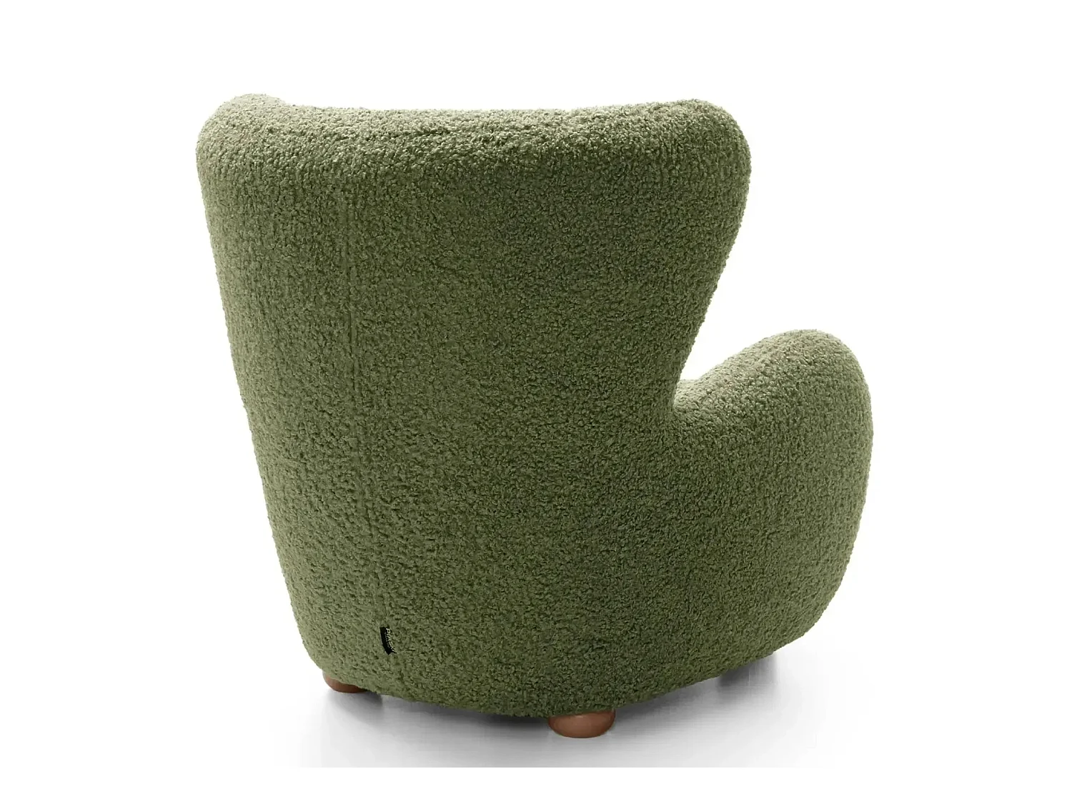 LILI - Fauteuil tissu bouclette - Vert