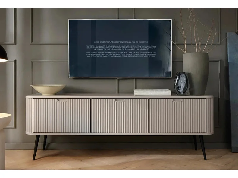 DIANA - Meuble TV 3 portes170cm - Biege