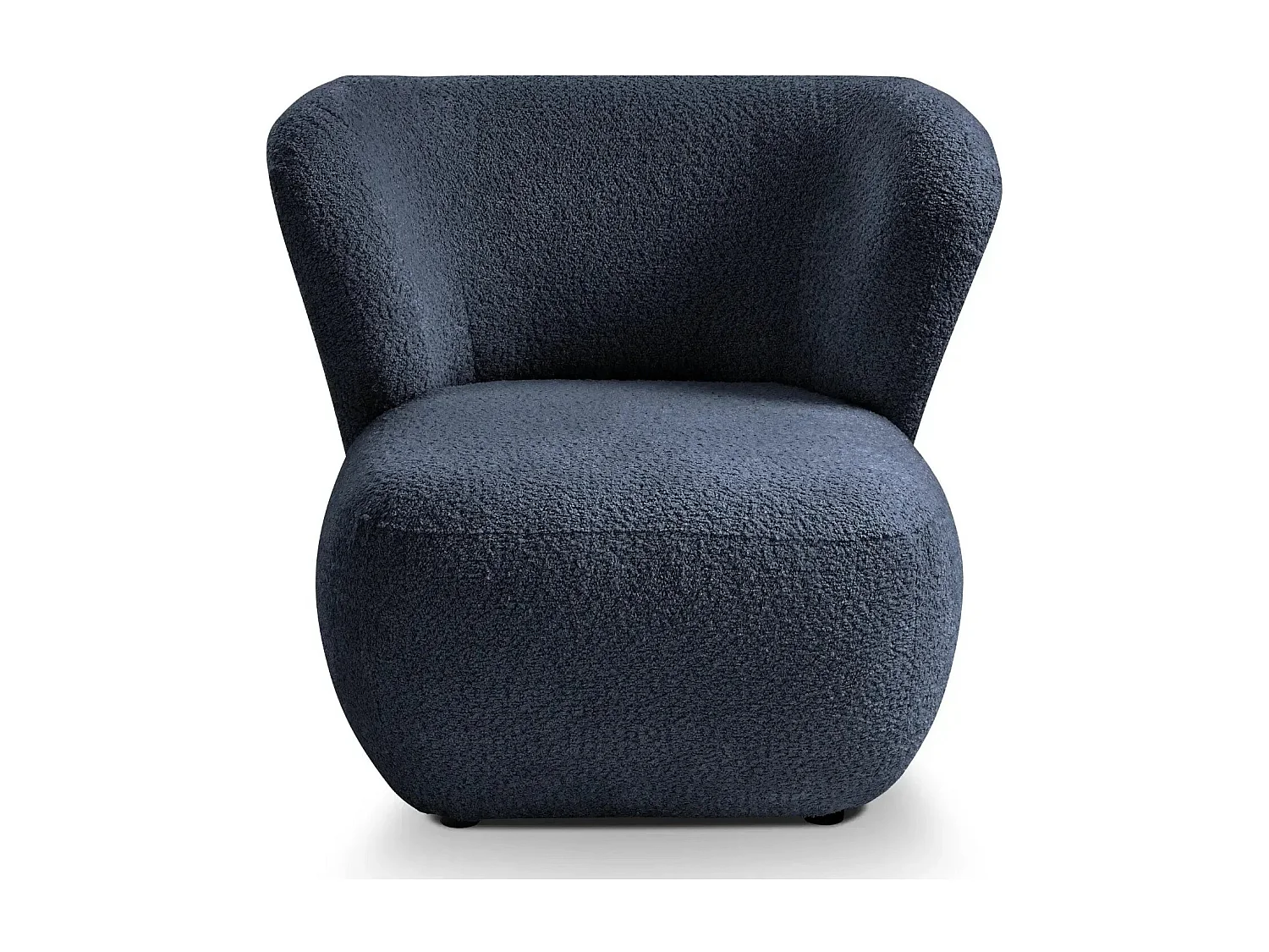 CAPRI - Fauteuil tissu bouclette - Bleu