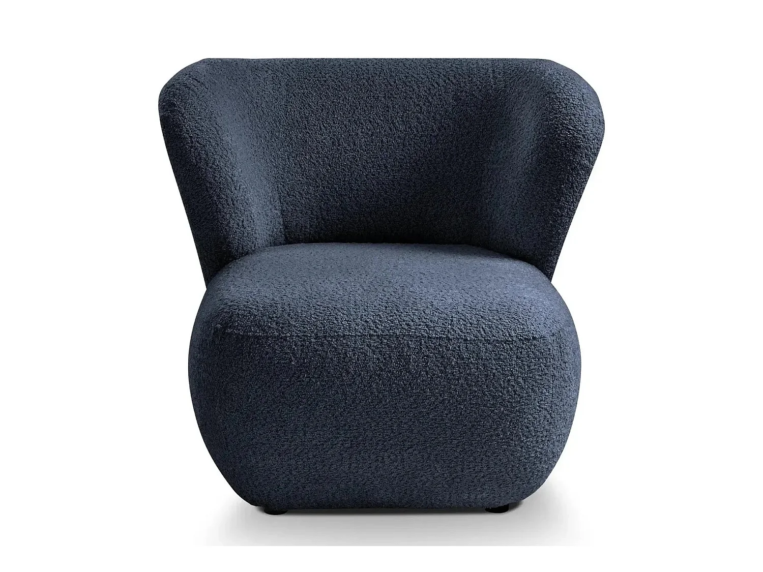 CAPRI - Fauteuil tissu bouclette - Bleu