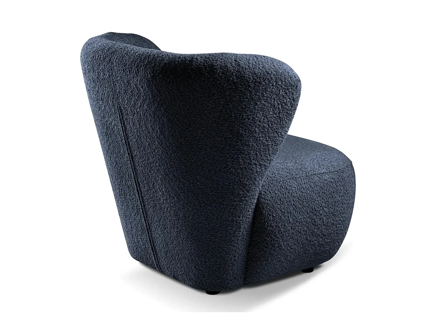 CAPRI - Fauteuil tissu bouclette - Bleu