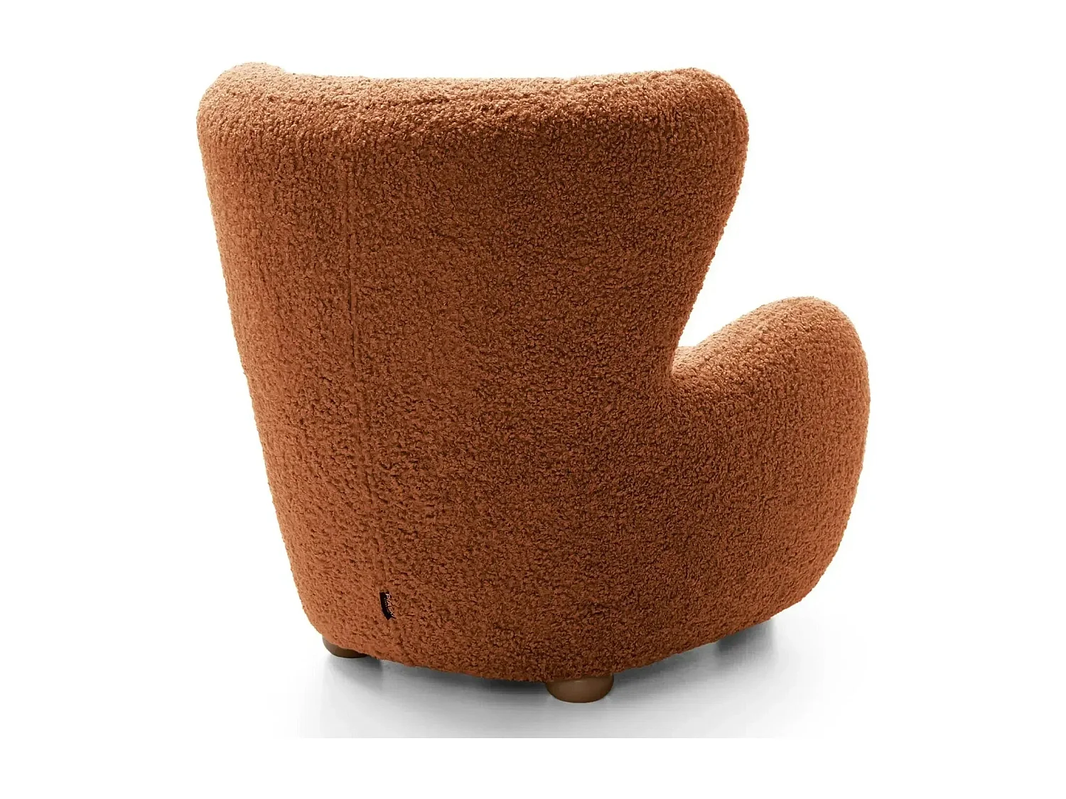LILI - Fauteuil tissu bouclette - Terracotta