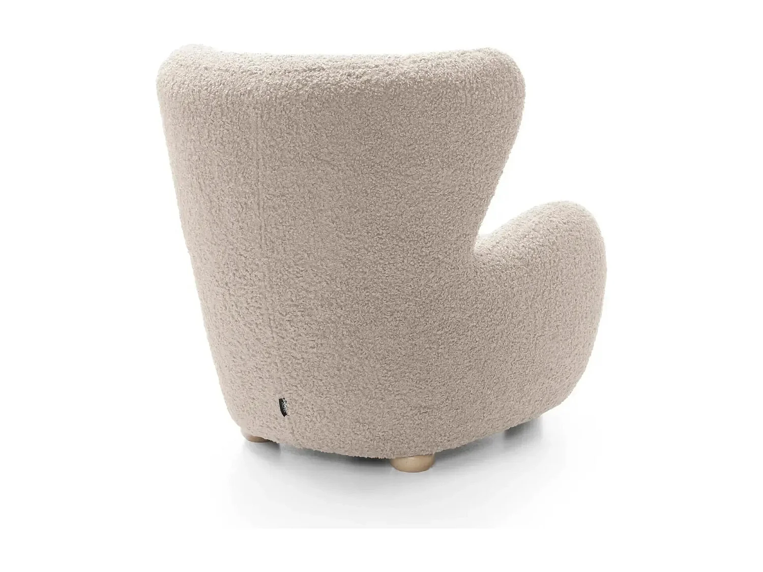 LILI - Fauteuil tissu bouclette - Beige