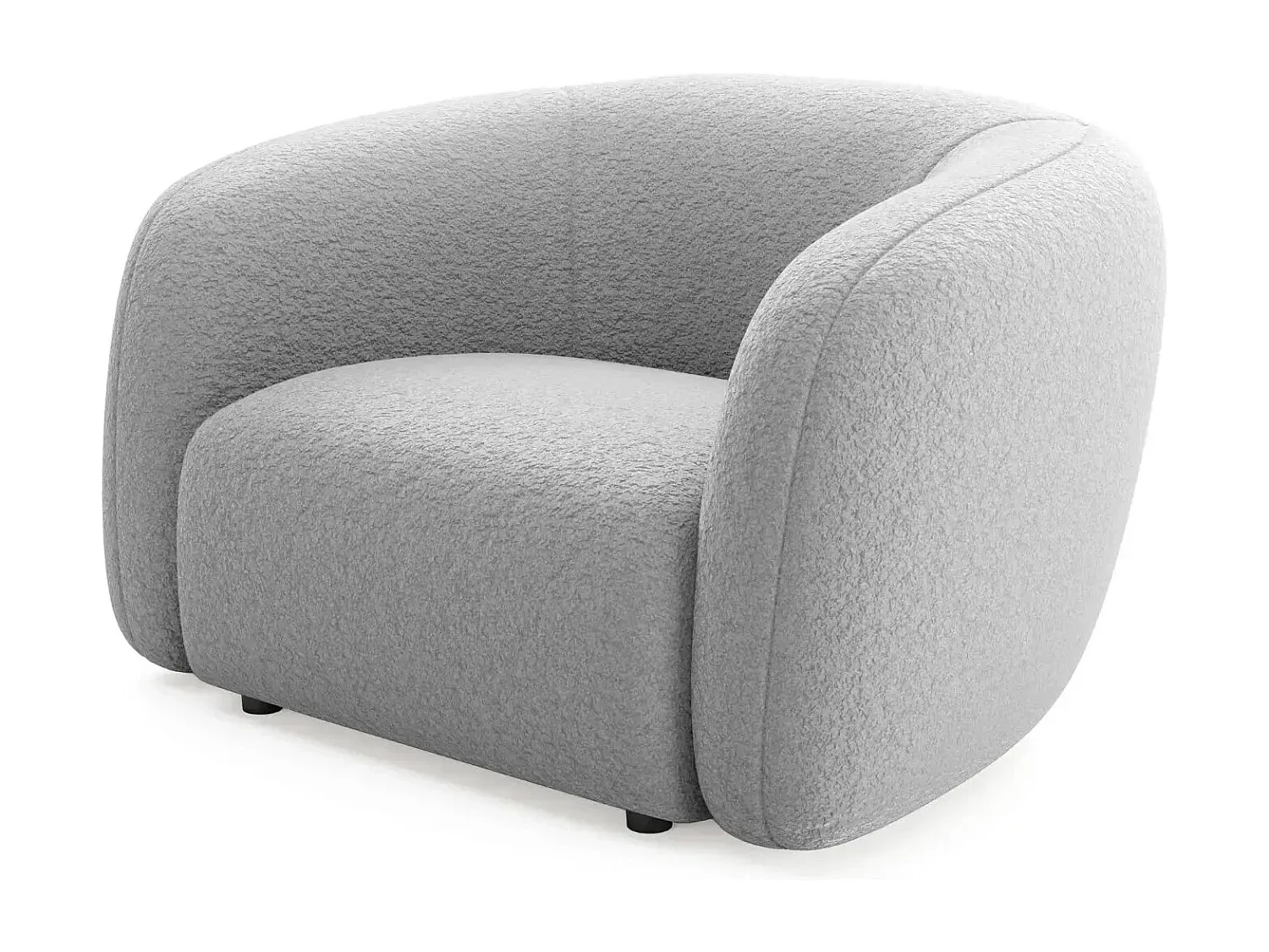 BAHIA - Fauteuil in badstof - Lichtgrijs
