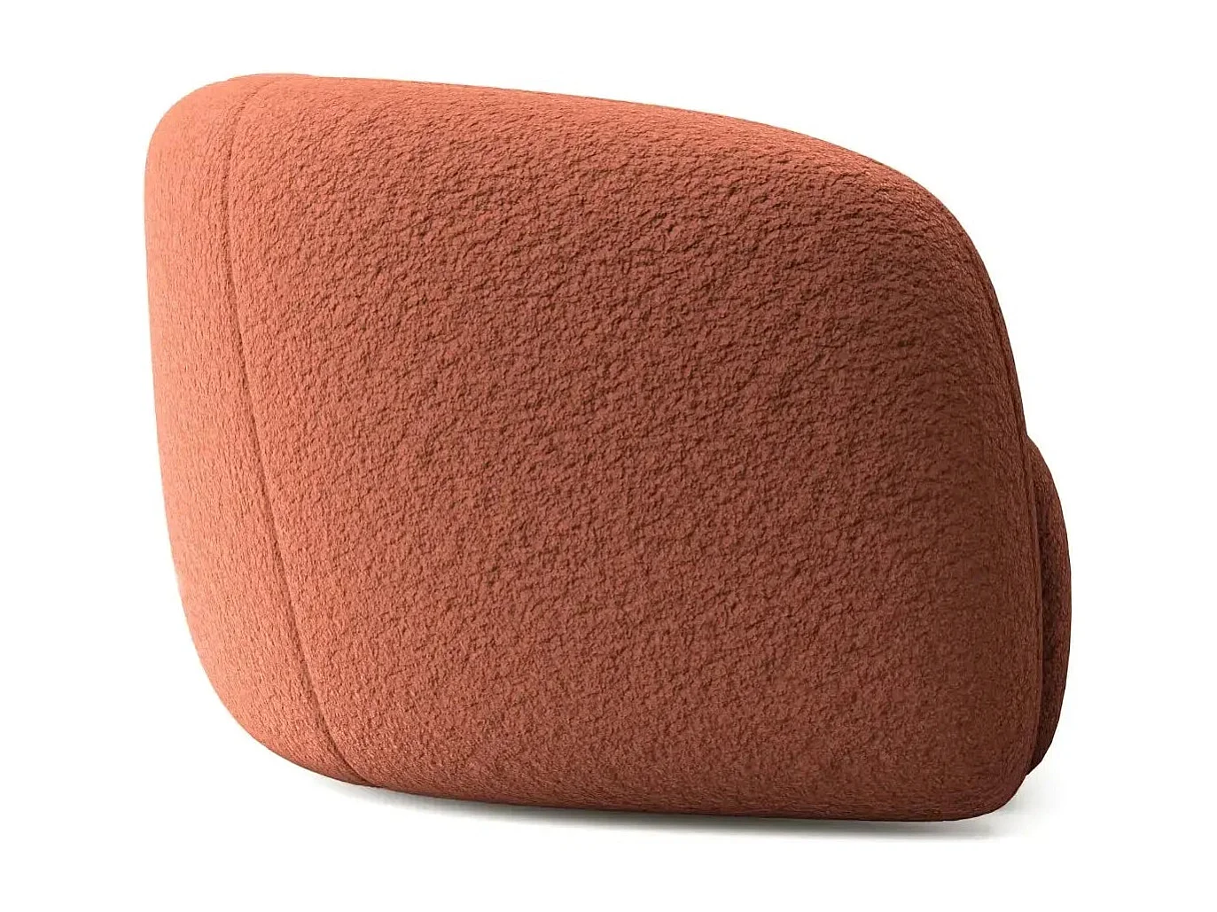 BAHIA - Fauteuil van stof Buckwheat - Terracotta