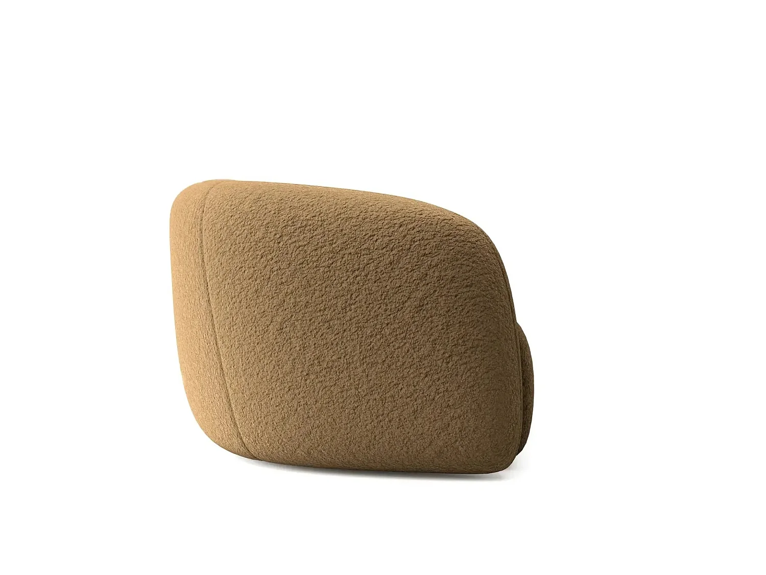BAHIA - Fauteuil tissu bouclette - Café