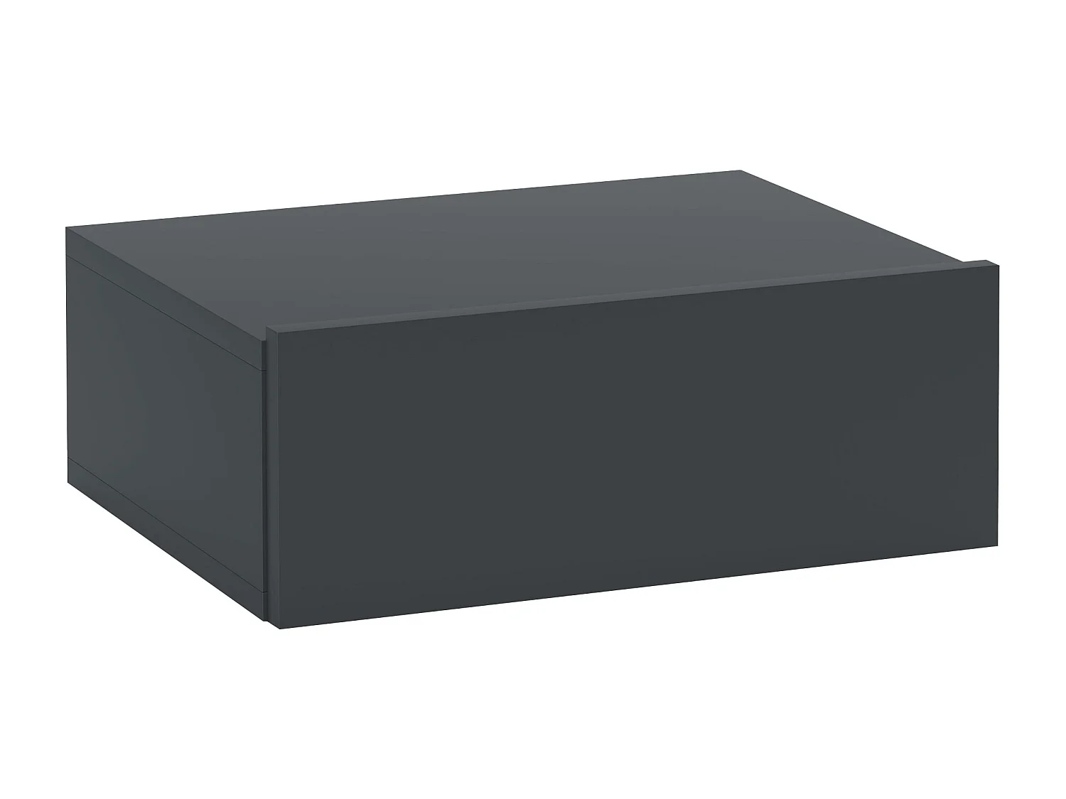 EasyComfort Comodino Sospeso Moderno con Cassetto, in Legno, 40x30x15 cm, Nero