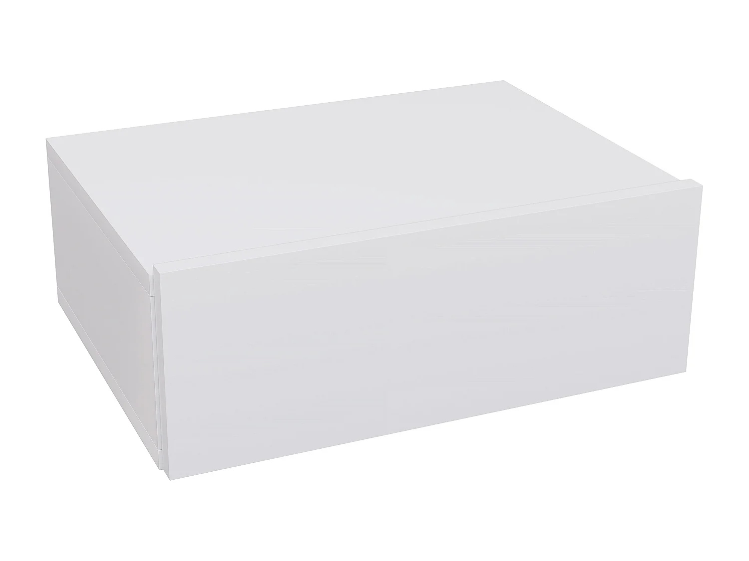 EasyComfort Comodino Sospeso Moderno con Cassetto, in Legno, 40x30x15 cm, Bianco