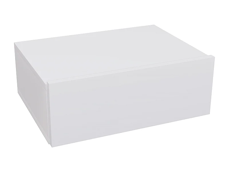 EasyComfort Comodino Sospeso Moderno con Cassetto, in Legno, 40x30x15 cm, Bianco