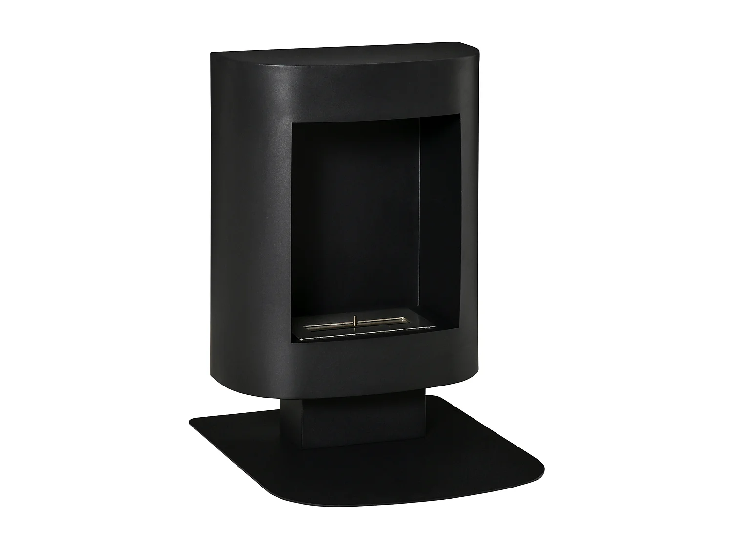 EasyComfort Camino a Bioetanolo con Serbatoio da 1.5L, Copertura fino 20㎡, 46.5x53x65cm, Nero