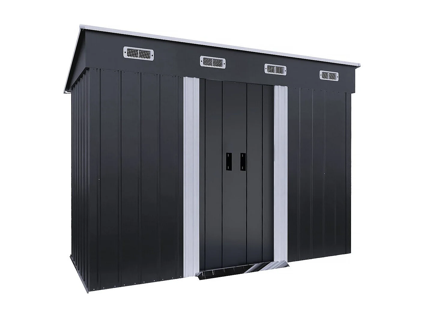 Abri de jardin métal monopente "Denver" - 3,28 m² - Gris