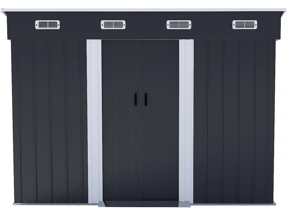 Abri de jardin métal monopente "Denver" - 3,28 m² - Gris
