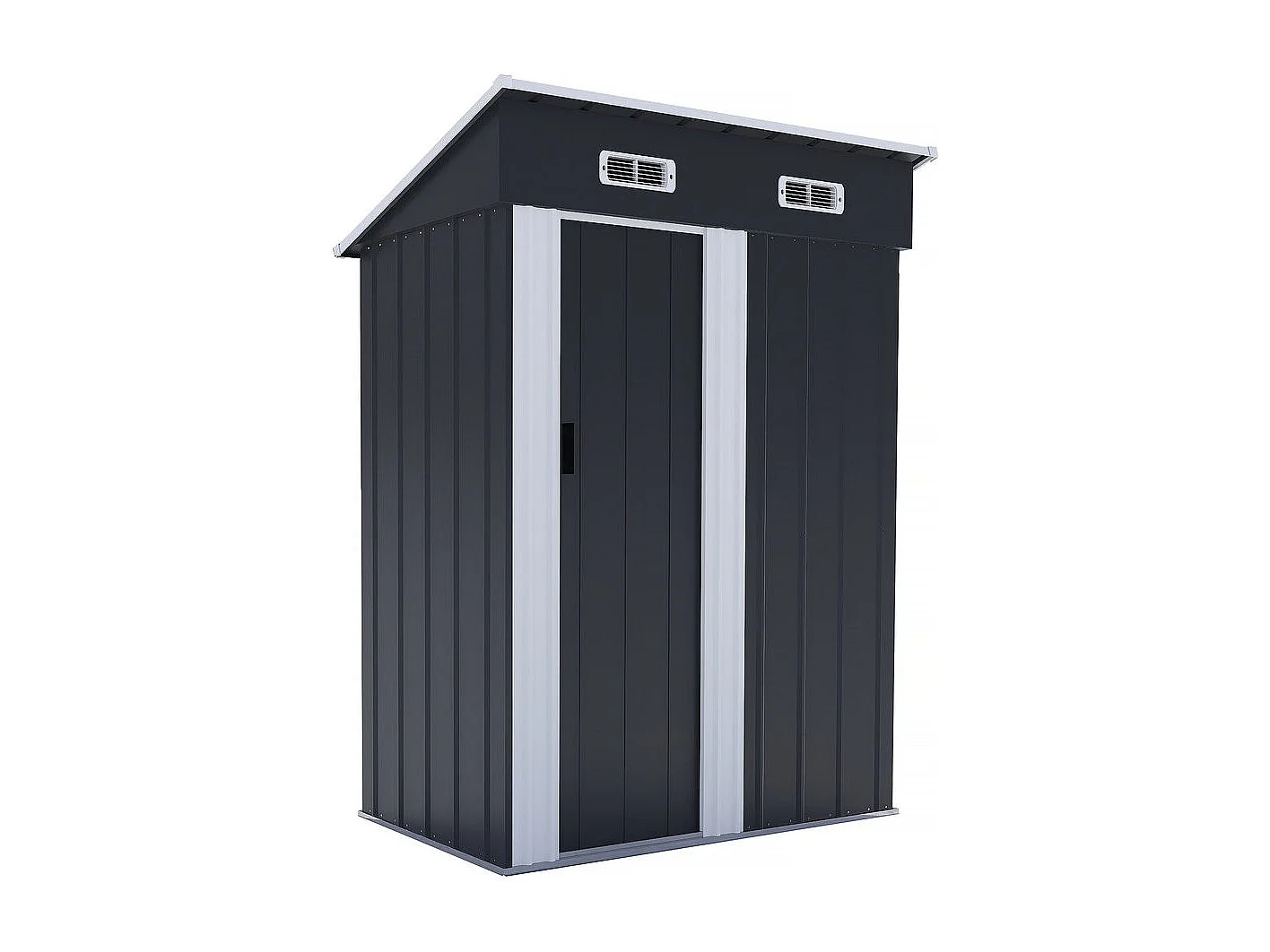 Abri de jardin métal porte coulissante "Memphis" - 1,48 m² - Gris