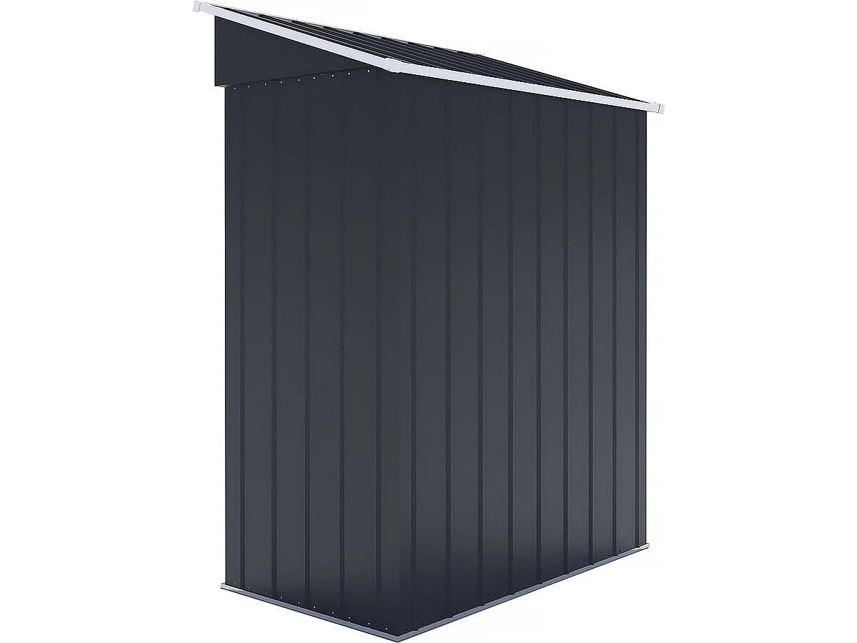 Abri de jardin métal porte coulissante "Memphis" - 1,48 m² - Gris