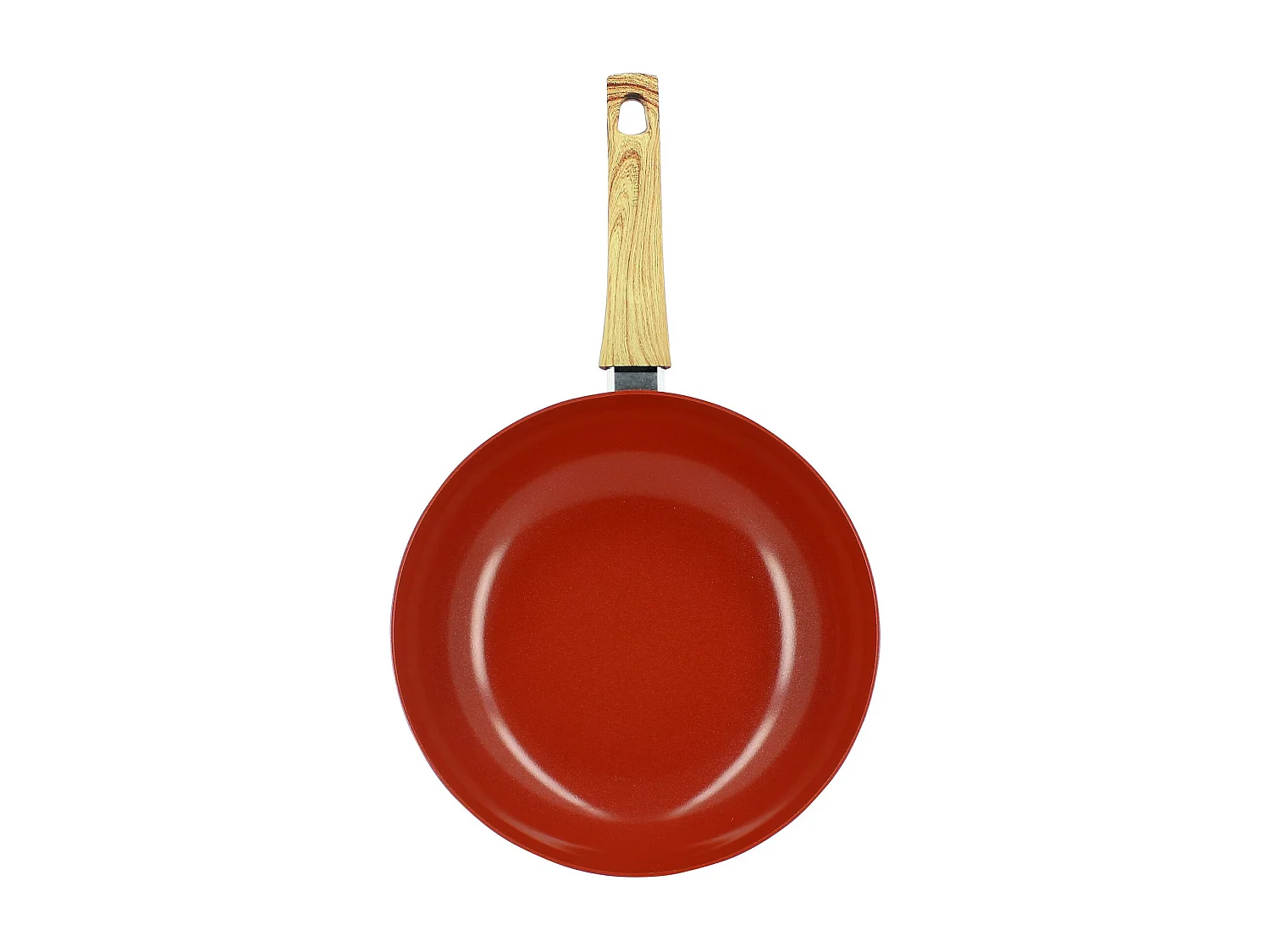 Menastyl - Wok Colorama 28cm En Aluminium Recyclé Brique Induction