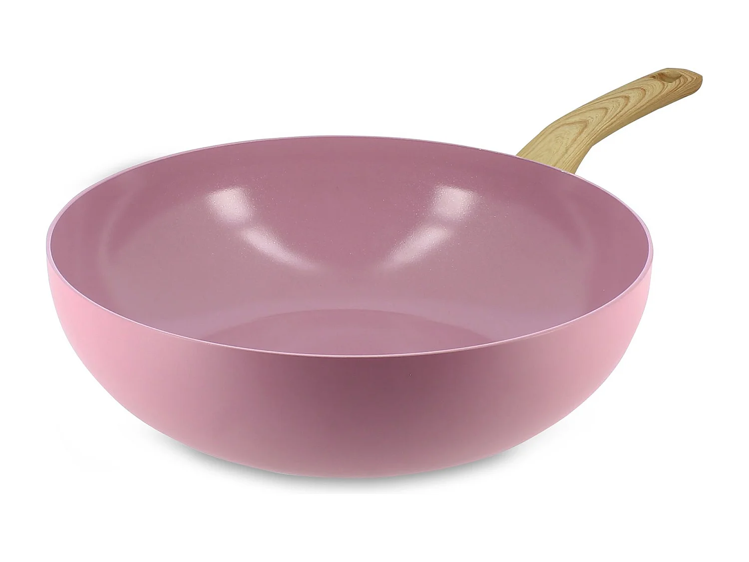 Menastyl - Wok Colorama 28cm En Aluminium Recyclé Lilas Induction