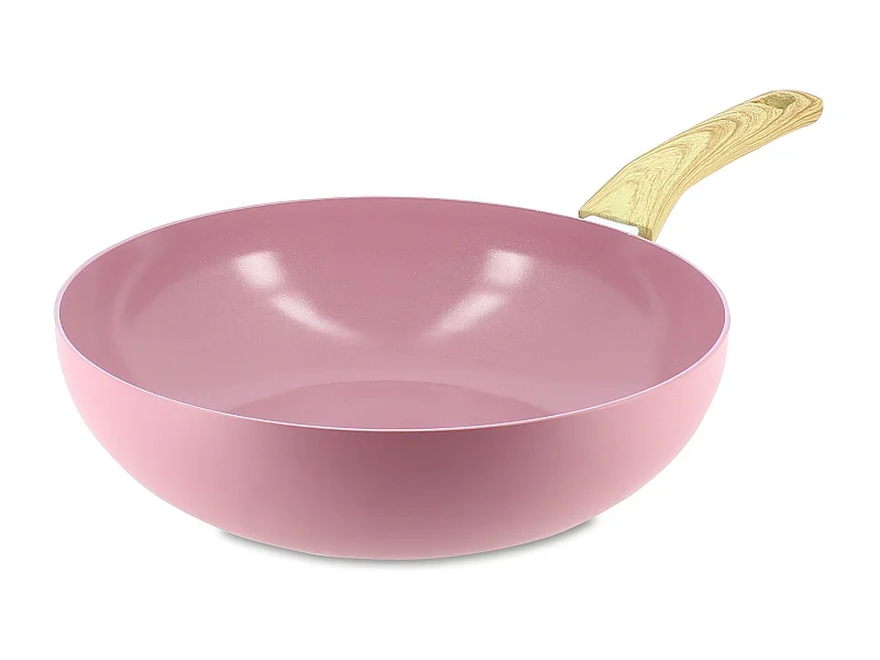 Menastyl - Wok Colorama 28cm En Aluminium Recyclé Lilas Induction