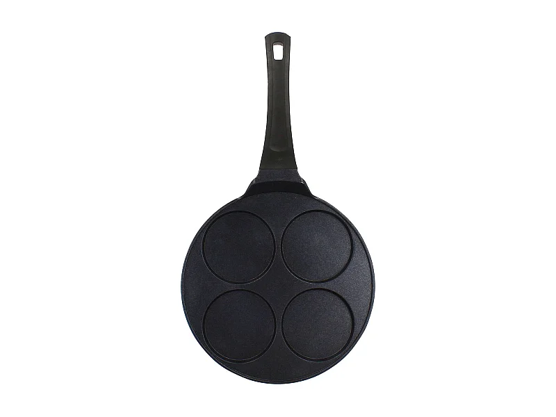 Menastyl - Poele A Pancakes 26cm En Aluminium Noir 4 Trous