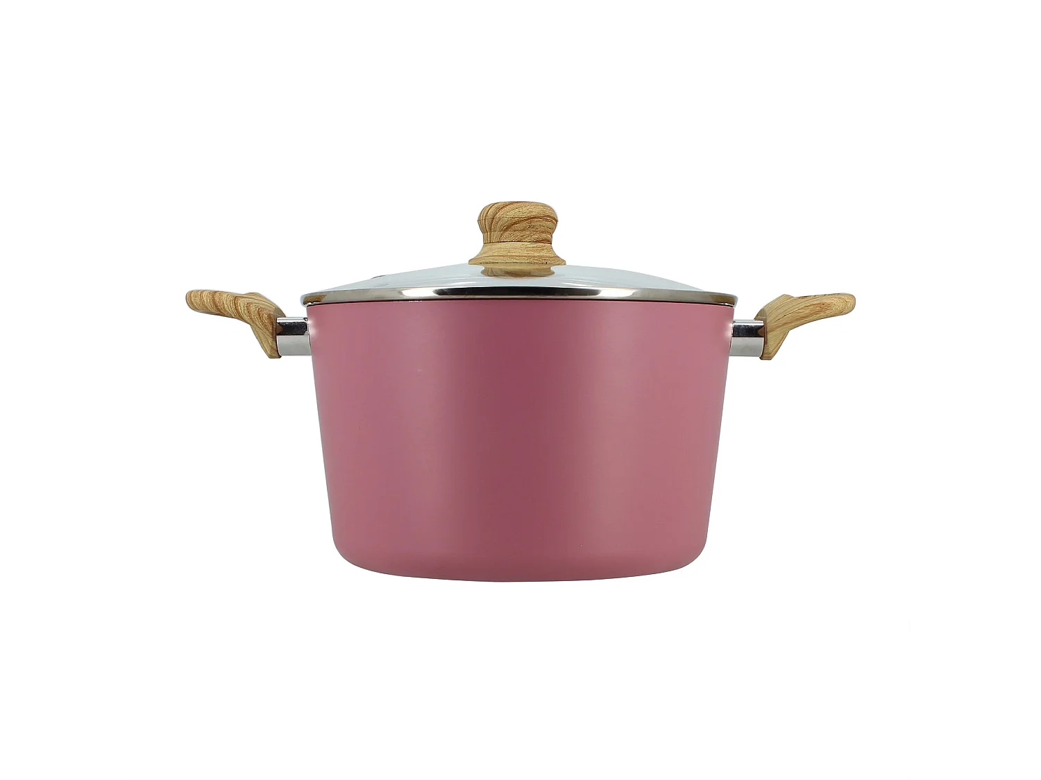 Menastyl - Faitout Colorama 24cm En Aluminium Recycle Lilas Couvercle Verre