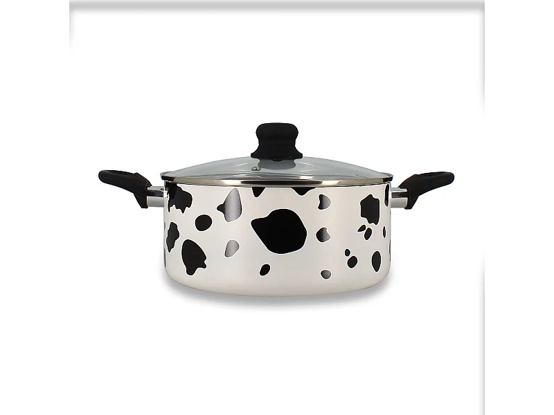 Menastyl - Faitout Vache 24cm En Aluminium Revetement Ceramique Induction