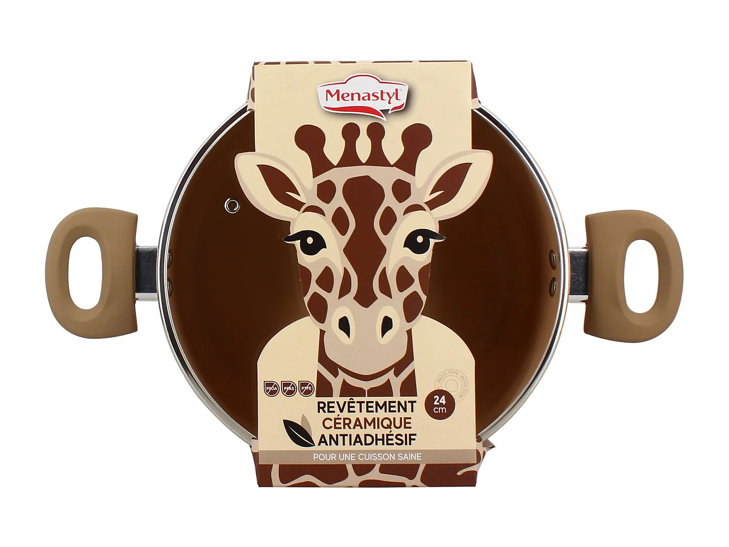 Menastyl - Faitout Girafe 24cm En Aluminium Revetement Ceramique Induction