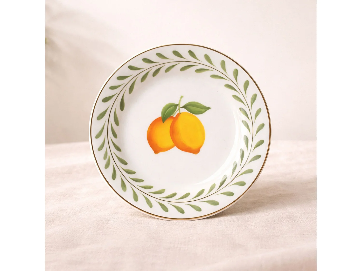 Novastyl - Lot 6 Assiettes Creuses Lemon 20cm En Porcelaine