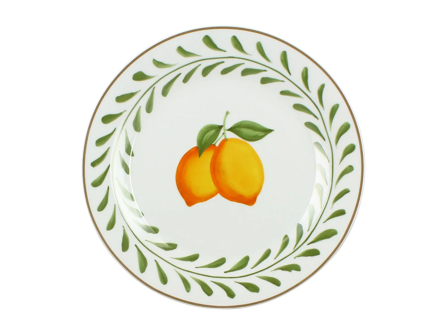 Novastyl - Lot 6 Assiettes Plates Lemon 26.5cm En Porcelaine
