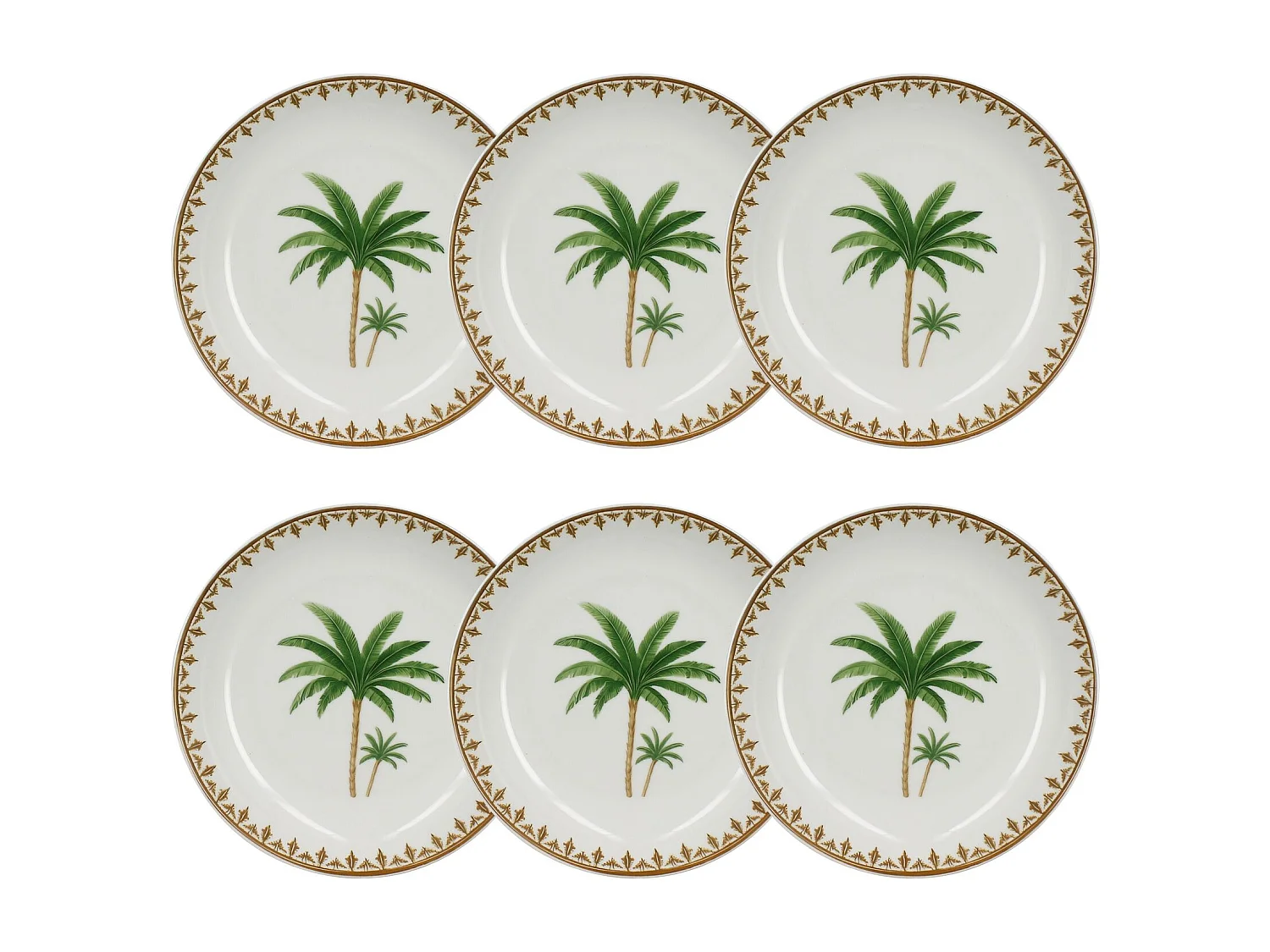 Novastyl - Lot 6 Assiettes Creuses Atlas 20cm En Porcelaine