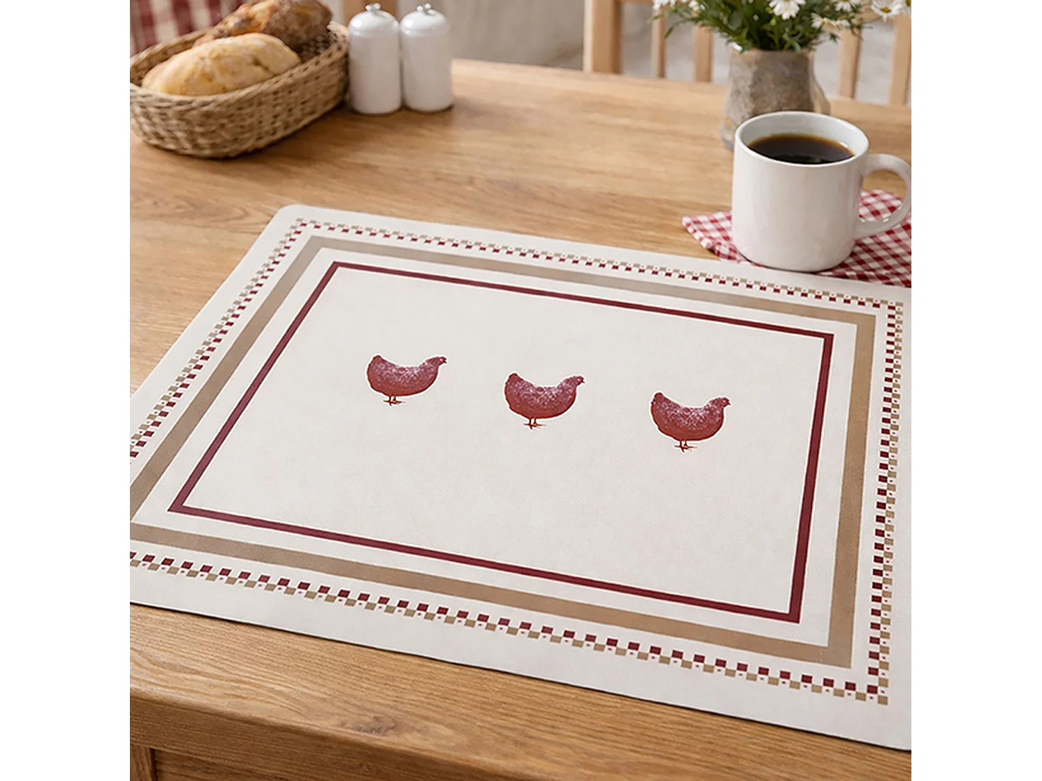 Novastyl - Lot 12 Sets De Table Gallina 43.5x28.5cm En Polypropylene