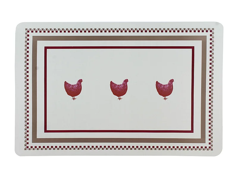 Novastyl - Lot 12 Sets De Table Gallina 43.5x28.5cm En Polypropylene