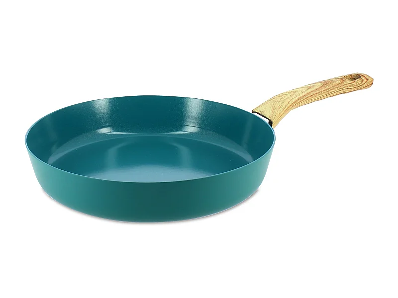 Menastyl - Poele Colorama 28cm En Aluminium Recycle Bleu Canard Induction