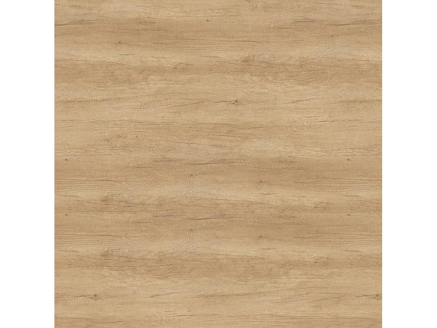 Meuble lave linge 124cm avec plateau nebraska et vasque arrondie - 3 tiroirs - blanc/nebraska (chêne clair) - CRUZ