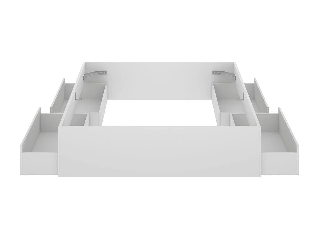 Aro de cama Lago con 4 cajones blanco 39x148,6x194,8 cm