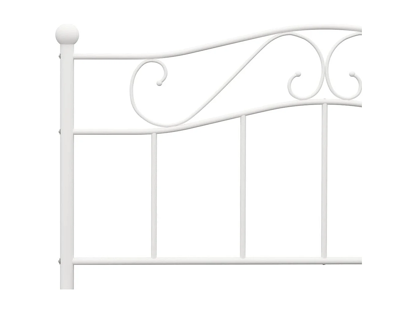 Cadre de lit sans matelas blanc métal 140x200 cm