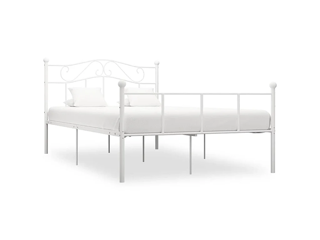 Estructura de cama sin colchón metal blanco 140x200 cm