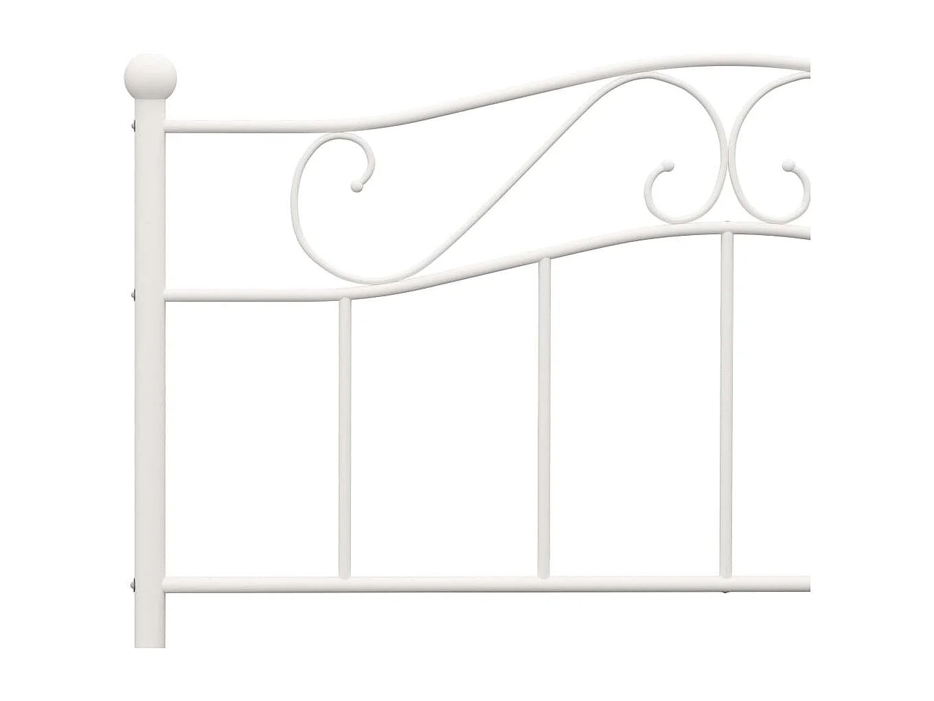 Estructura cama sin colchón con cabecero metal blanco 160x200cm