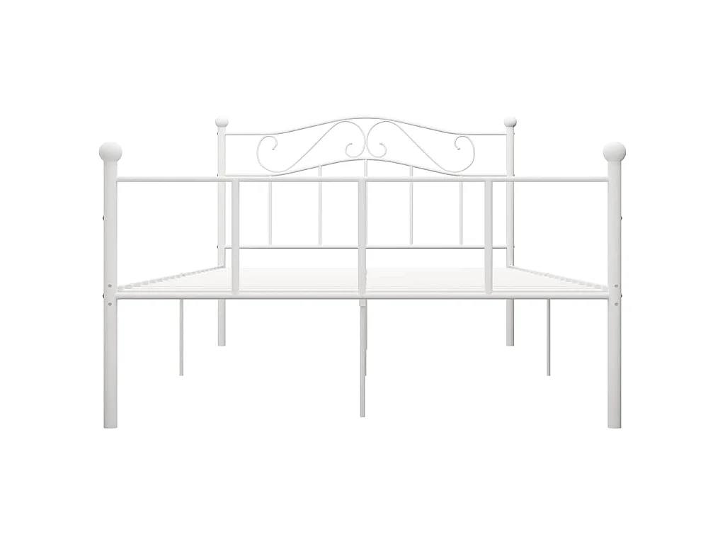 Bettgestell Weiß Metall 160×200 cm