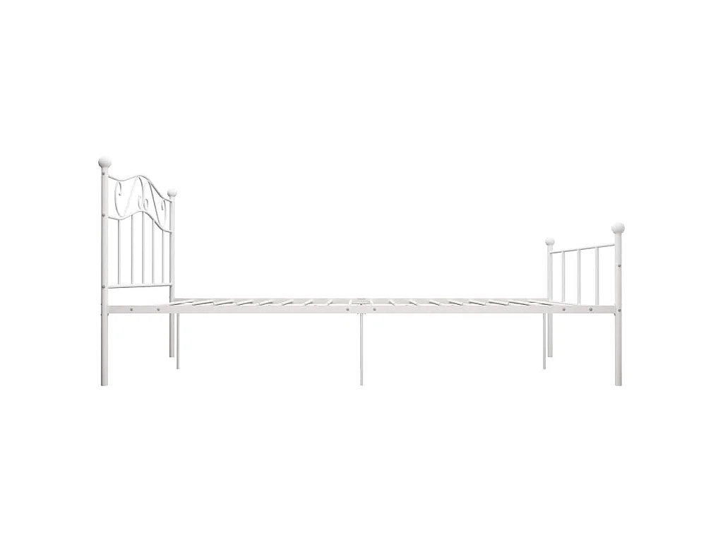 Bettgestell Weiß Metall 160×200 cm